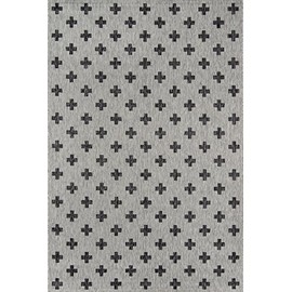 Novogratz Villa Collection Umbria Indoor/Outdoor Area Rug, 7'10" x 10'10", Grey
