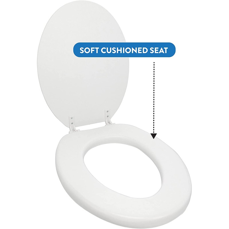 J&V Textiles Soft Round Toilet Seat With Easy Clean &