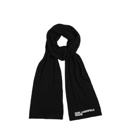 Karl Lagerfeld Jeans Men's Essential Logo Scarf Black One Size