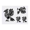 4 x 'Aztec Bird ' Temporary Tattoos - Water Resistant,