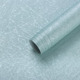 GloryTik Blue Silk Wallpaper Peel and Stick Wallpaper Silk Embossed Self Adhesive Removable Wallpaper 15.7 x 78.7 Inch Self Adhesive Wallpaper Peel and Stick Texture Wallpaper Shelf Liner Vinyl Film