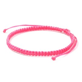 Dowling Brothers Minimal Wax Rope Handmade Adjustable Friendship Bracelet (Pink)