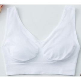 Hiking Gril - Brasier sin aros para mujer, sin relleno, para yoga, Paquete de 6 unidades: negro, blanco, verde, amarillo Merlot, S