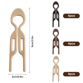 12 PCS French Hair Pins for Women,French Twist Hair Pin,Hair Clips for Styling,Women Hair Styling Tool Accessories，3 Colors