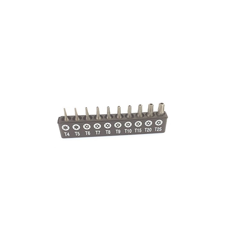 Silverhill Tools ABSTS10 10 piece Torx Security Bit Set, 1/4