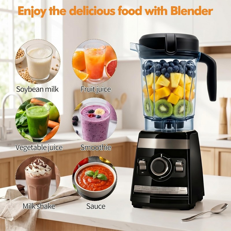 64oz Low-Profile Blender Pitcher Container Compatible with Vitamix 5200 5300