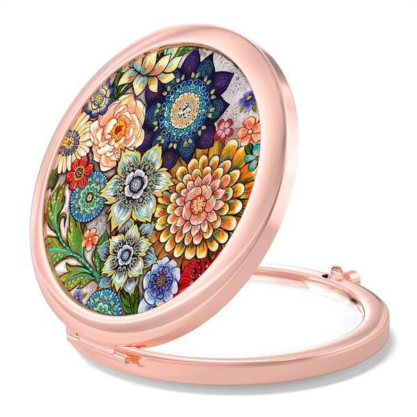 Nipichsha Compact Mirror, Pocket Travel Makeup Mirror, 2 - Sided