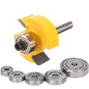 Gasea 1/4 Inch Shank Rabbeting Router Bit with 6 Interchangeable