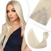 TESS Clip in Hair Extensions Real Human Hair Blonde Remy