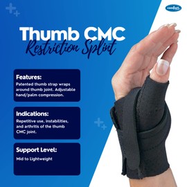 Comfort Cool Thumb CMC Restriction Splint, Left Small 6" to 7"