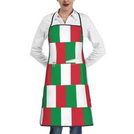 WBQLSL Italian flag Kitchen apron, 28.3 * 20.4 inch home cleaning apron, unisex housework supermarket hotel barbecue apron