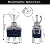 DWMD 2Pcs 30Amp 250V AC DPDT Latching Rocker Toggle Switch,