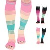 Doc Miller Open Toe Compression Socks, 15-20mmHg, Toeless Socks, Support