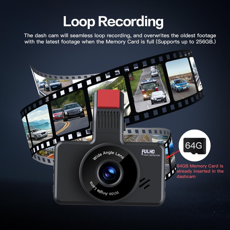 Range Tour Car Dash Cam Front, FHD 1080P Car Camera
