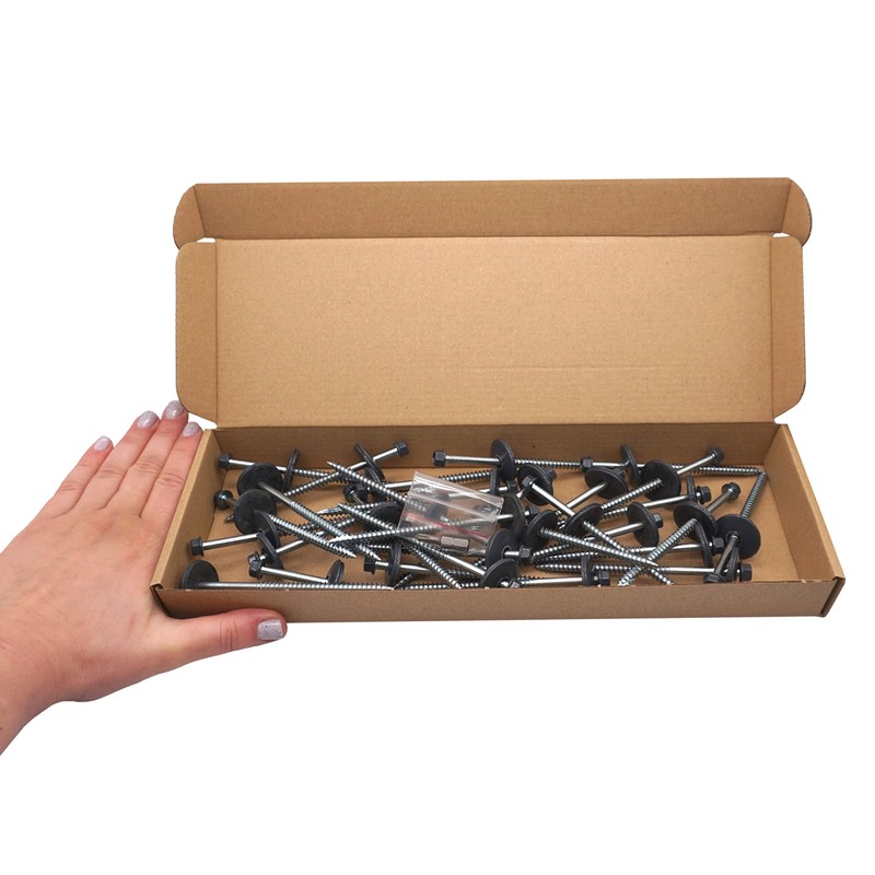 SKIR'CO (Pack of 30) Painted Roofing Screws, 5.5 x 100