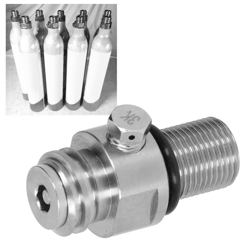 Soda Cylinder Valve Electroplating Brass CO2 Valve Adapter for M18x1.5