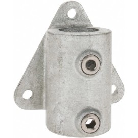 PRO-SAFE Wall Mount Flange for 1.5" Pipe, Galvanized Malleable Iron Pipe Rail Fitting