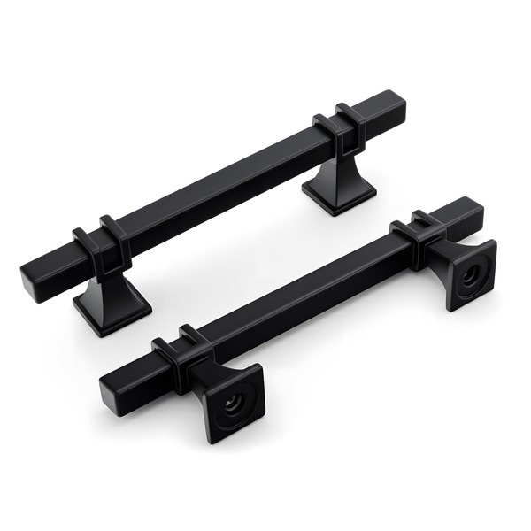 homdiy 10 Pack Black Drawer Pulls 96mm Black Cabinet Pulls