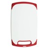 Starfrit 10-Inch x 6-Inch Antibacterial Cutting Board, White and Red