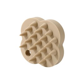 1個スカルプブラシケンザン、シリコンスカルプブラシ、シャンプー、ヘアトリートメント、サロントリートメント、スカルプマッサージトリートメント(頭皮用ブラシ) (ブラウン)