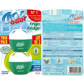 Fridge Deodoriser Croc Odor 2 x 2 pack | 4 x 33g Fridge Odour eliminator