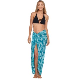 SHU-SHI Womens Beach Cover Up Sarong Swimsuit Cover-Up Pareo Coverups Print