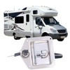 Trailer Door Latch T Handle with 2‑Key Stainless Steel Chrome