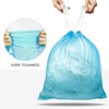 15L Garbage Bags Drawstring, Extra Strong Small Garbage Bag Unscented,