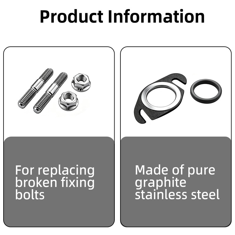 BIVYAX 1 Set Exhaust Gasket for Yamaha 2T 50cc Scooter,