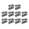 sourcing map Set of 12 Offset Half Link Roller 1/2