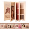 Makeup Palette,Eyeshadow & Highlighter & Blush & Contouring,4-Layer Book-Style Foldable