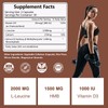 HFELIZ HMB and Leucine Supplement, 3500mg L-Leucine HMB with Vitamin