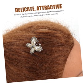 Mikinona Unique Rhinestone Hair Comb Pearl Accents for Elegant Wedding and Bridal Hair