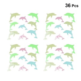 BESPORTBLE 36pcs Glow in The Dark Wall Stickers Dolphin Window Ceiling Decal DIY for Christmas Birthday Party Wall Decoration (Mixed Color)