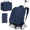 AGSDON Quiet Glide Rolling Backpack with Lunch Box Set -