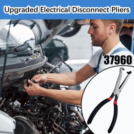 Upgraded 37960 Electrical Disconnect Pliers, 8in Automotive Tools Electrical Connector Pliers, Automotive Electrical Plug Connector Disconnect Tools for Push Tab Style Plugs