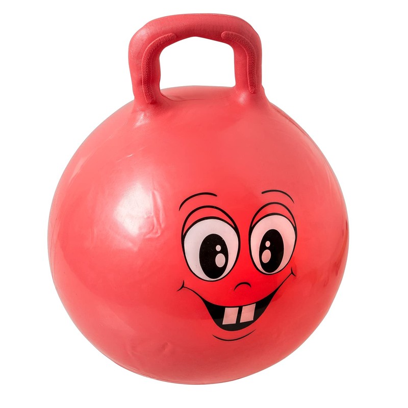 Idena 40093 Jumping Ball Happy Face, 45-50 cm, Red