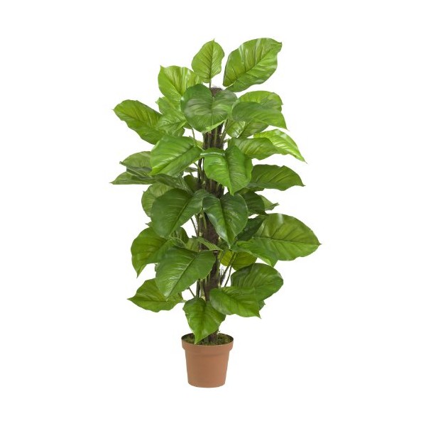 Nearly Natural 6583 Large Leaf Philodendron Decorative Silk Plant, 52-Inch, Green