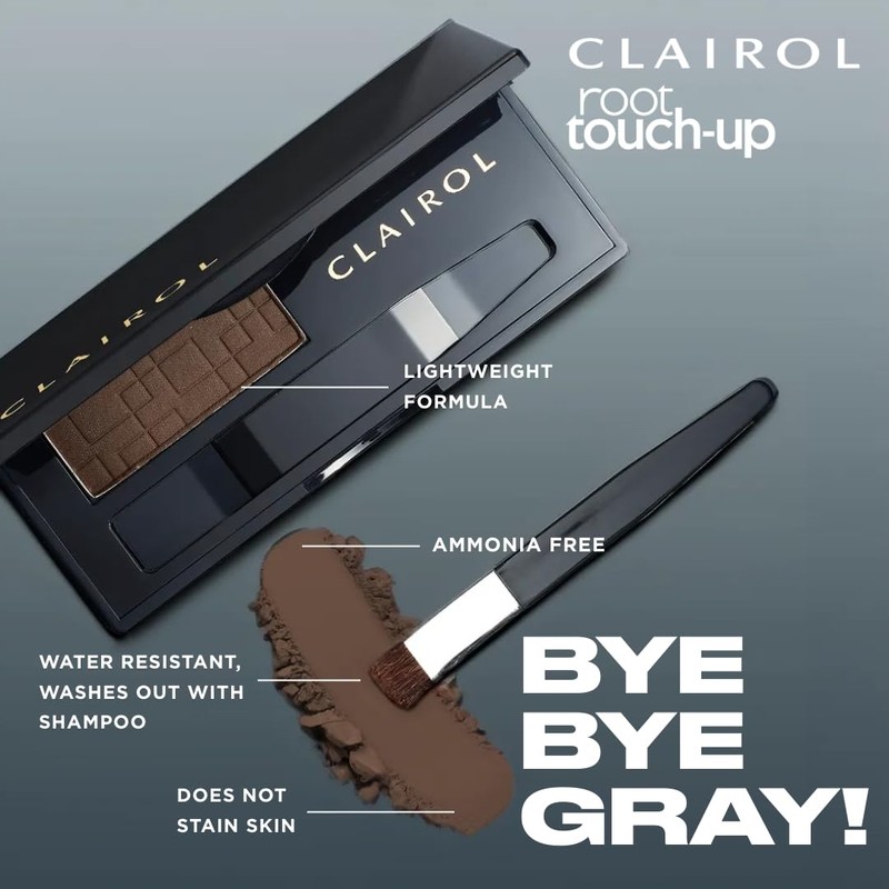 Clairol Root Touch-Up Temporary Concealing Powder, Black Hair Color, Pack