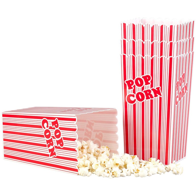 infactory Popcorn Cups: Set of 4 Reusable Popcorn Boxes, 2