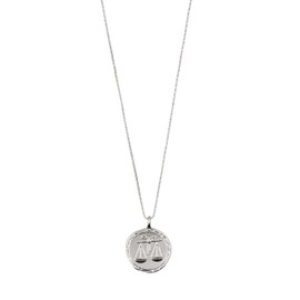Pilgrim Jewellery Necklace with Zodiac Sign, Silver Plated, Libra