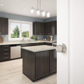 SCHLAGE F10 BWE 625 Bowery Passage Knob, Bright Chrome