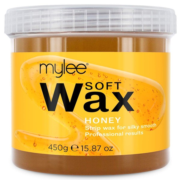 Mylee Honey Soft Creme Wax for Sensitive Skin 450g, Microwavable & Wax Heater Friendly, Ideal for All Body Area Stubborn Coarse Hair Removal