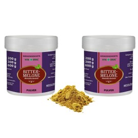 Vitaideal® Bitter Melon Powder 2 x 300 g (Momordica Charantia) + Measuring Spoon by NEZ-Diskounter