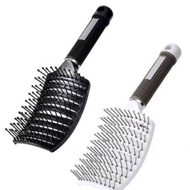 Curved Design Scalp Massage Rib Comb for Hair Salons Rib Comb (Black) 20ea