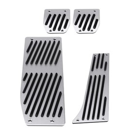 E46 Car Footrest Foot Pedal Set 4 Pieces Car Manual Transmission Clutch Brake Footrest Pedal Pad for 1 / 3 / 5 / 7 Series / X1 Series E30 E32 E34 E36 E38 E39 E46 E87 E90 E91 E92 Replacement Accessory