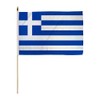 Greece 12x18in Stick Flag - 1 dozen pack