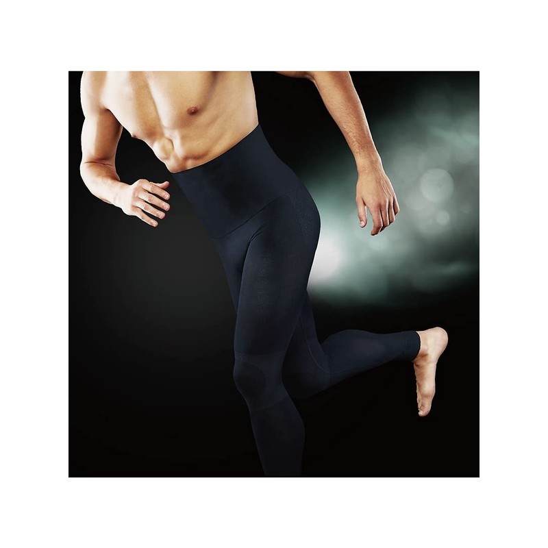 Gunze RZ1101 RIZAP Men's Leggings, Black