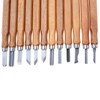 12Pcs Woodcut Knife Set Hand Wood Carving Chisels DIY Woodworking