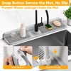 17.7inch Folding Faucet Mat for Kitchen Sink Splash Guard[7° Slope